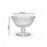 Aurora Glass Footed Candy Bowl - 10×13 cm