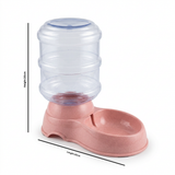 Plastic Pet Water Feeder with Transparent Reservoir Rose Pink - 30×30cm
