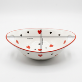 Ceramic Oval Bowl with Handles White - 23x15cm