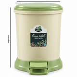 Plastic Pedal Dustbin Green - 33×25cm