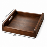 Luhpar Square Wooden Tray with Handles - 25cm