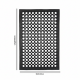 Black Anti-Slip Hollow Design Rubber Mat - 40×60 cm