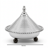 Metal Tajine with Decorative Conical Lid – 25 cm