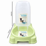 Plastic Pet Food Feeder Green - 25×25cm