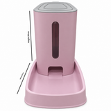 Plastic Pet Food Feeder with Dispenser Pink - 30×30cm