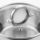 Kaisa Villa Stainless Steel Cooking Pot with Glass Lid 3.9L