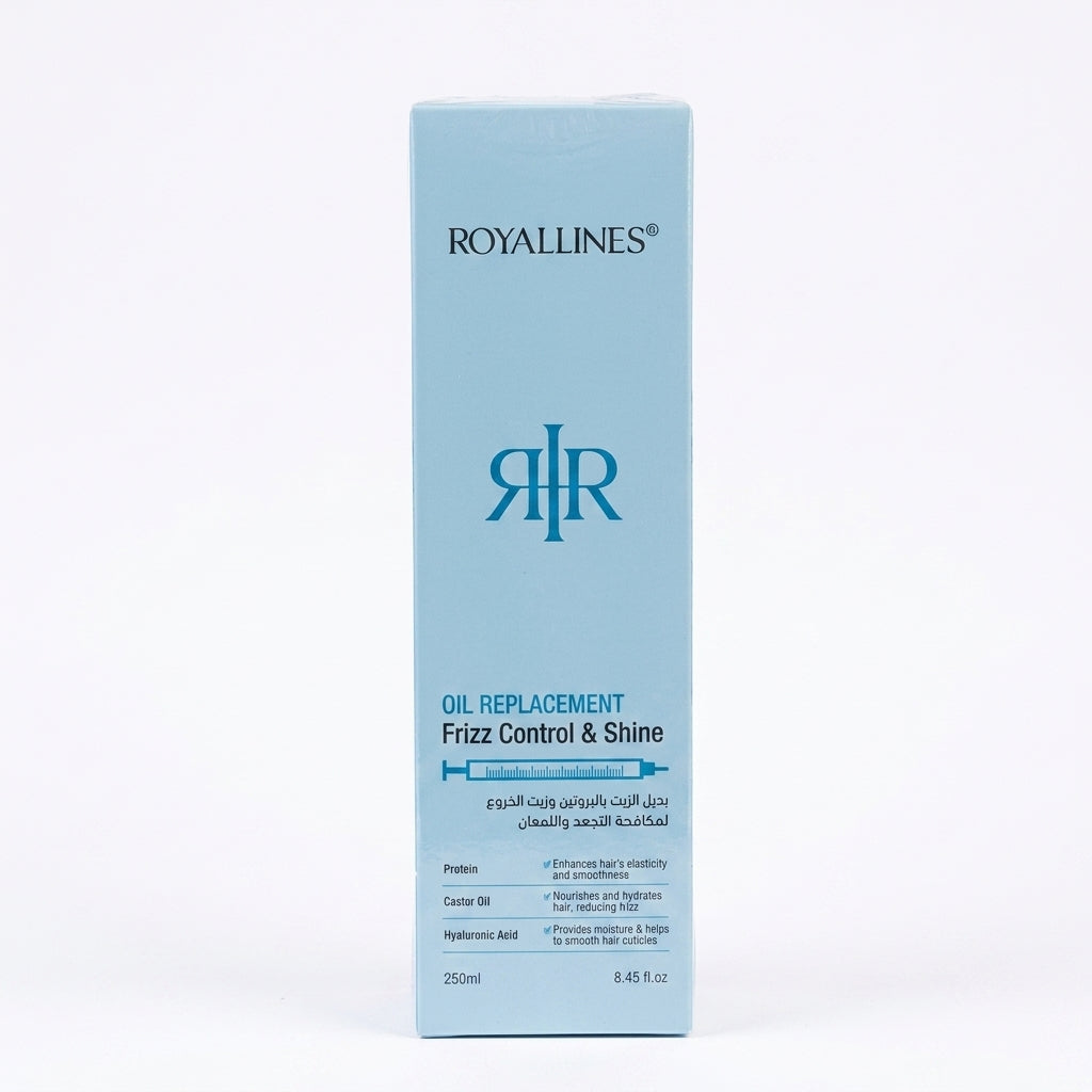Royallines Protein & Castor Oil Frizz Control & Shine Oil Replacement – 250ml