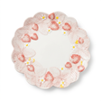 Luhpar Ceramic Plate 10 Inch – Blush Pink & White with Strawberry Design

