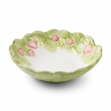 Luhpar Ceramic Soup Bowl 8.5 Inch – Light Green & White with Strawberry Design


