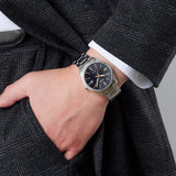 Casio MTP-1302D-1A2V men's stainless steel analog watch with a black dial.