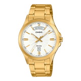 Casio Standard Analog Gold Tone Stainless Steel White Dial Quartz MTP-1381GD-7AV Men's Watch