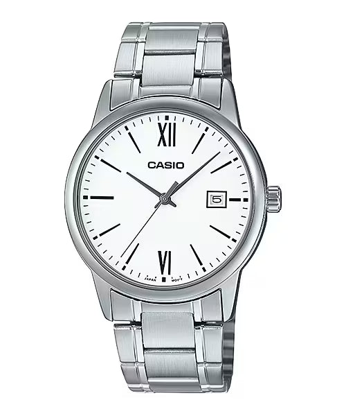 Casio Men's MTP-V002D-7B3 Quartz White Dial Silver-Tone Stainless Steel Watch