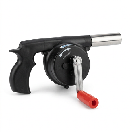 Manual Plastic and Metal Charcoal Blower Black - 30cm