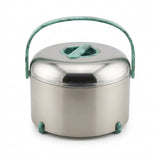 Almarjan 3-Piece Hot Pot Set, 2.5, 3.5 & 4.5 Litres – Matte Nickel with Tiffany Marble