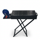 Metal BBQ Grill with Stand Black – 70×60×30cm