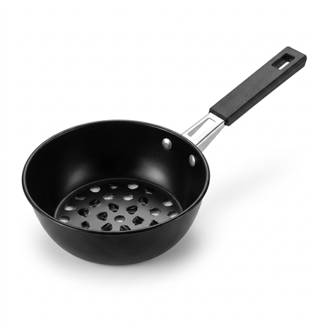 Metal Charcoal Burner with Long Handle Black - 17cm