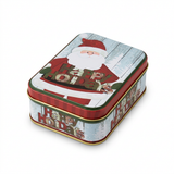 Metal Christmas Candy Box with Santa Design - 12×8cm