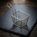 Yuniverse Mini Mesh Fries Basket – Silver, 10 × 8 × 8 cm