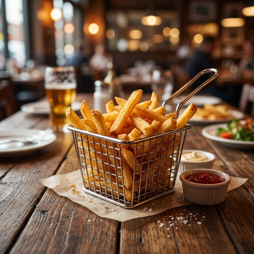 Yuniverse Mini Mesh Fries Basket – Silver, 10 × 8 × 8 cm