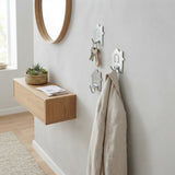 Kitchenmark Stainless Steel House-Shaped Multi Hooks, Silver, 3-Piece Set