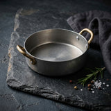 Kitchen Master Stainless Steel Mini Casserole with Gold-Tone Handles – 12.25 × 3.5 cm