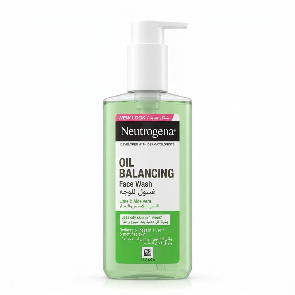 Neutrogena Oil Balancing Face Wash with Lime & Aloe Vera – 200ml