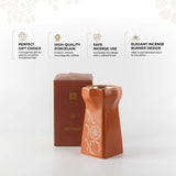 Otantik Octara - Incense Burner - Orange & Silver 6"*3.5"