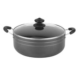 ORANGE Non-Stick Casserole with Glass Lid 22cm