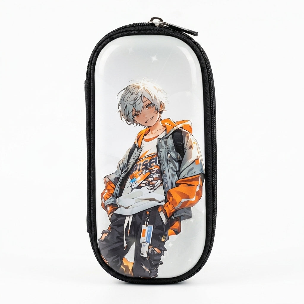 Kanari 3-Piece Anime Trolley School Bag Set – 16 Inch Trolley Backpack + Lunch Bag + Pencil Pouch