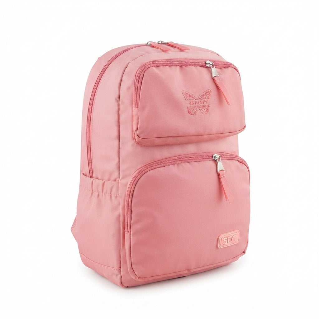 SBC 16" Butterfly "Be Happy" 4-in-1 School & Lifestyle Gift Set – Pink