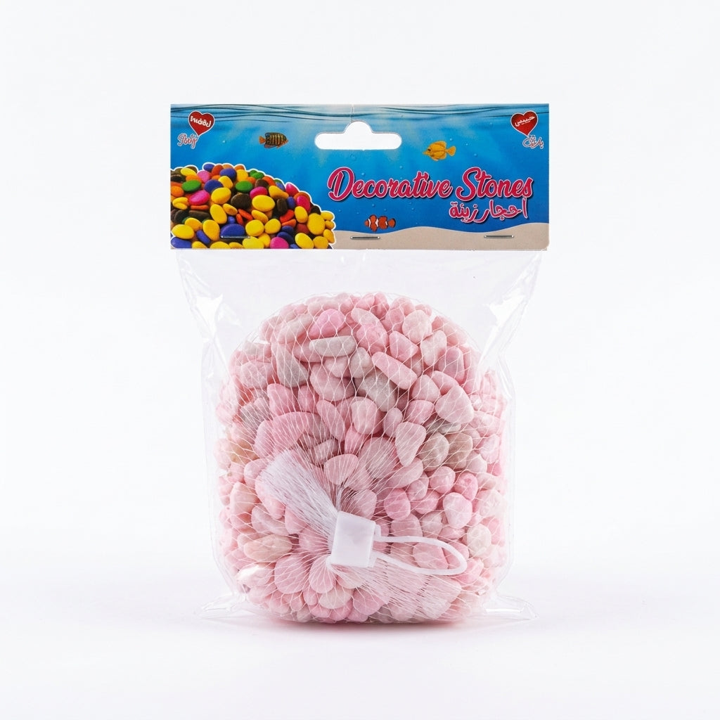 Habibi Decorative Stones Light Pink – 100 Gram Pack, Approx. 1 cm Each
