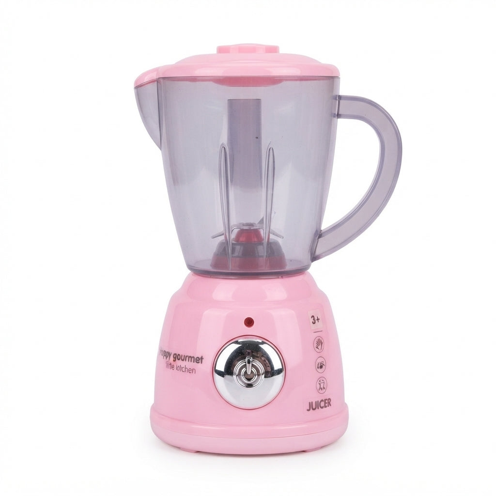 Happy Gourmet Toy Blender Juicer – Pink, 10 Inch, Ages 3+