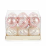 Plastic Christmas Décor Balls, 12 Piece Set - 6cm