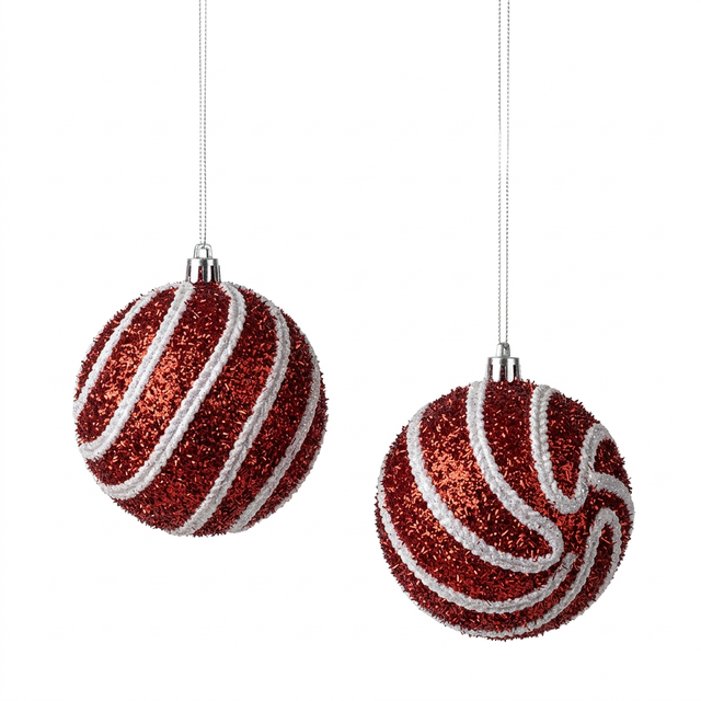 Plastic Christmas Décor Balls 2-Piece Set - 10cm