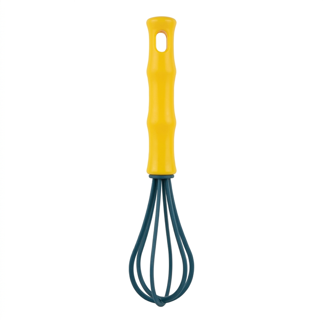 Plastic Egg Beater Yellow &  Dark Blue - 22cm
