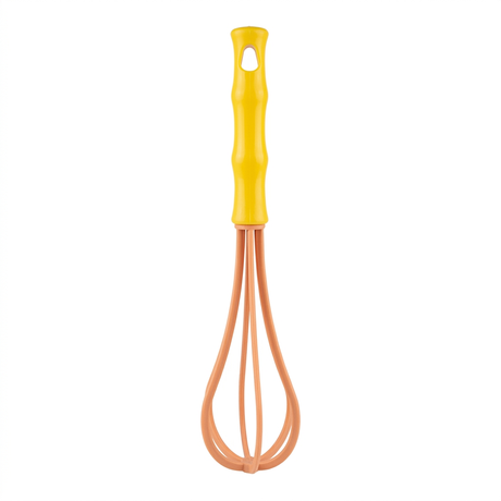 Plastic Egg Beater Yellow & Peach - 30cm