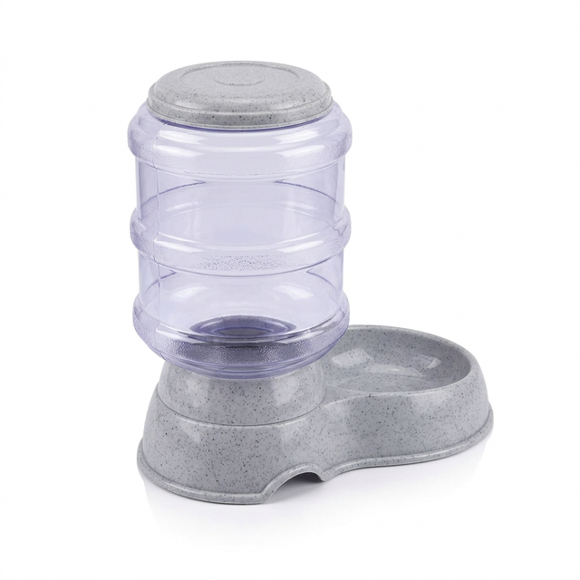 Plastic Pet Water Feeder Grey - 3.5 Litres