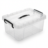 Plastic Storage Box with Lid & Black Carry Handle – 40×30cm