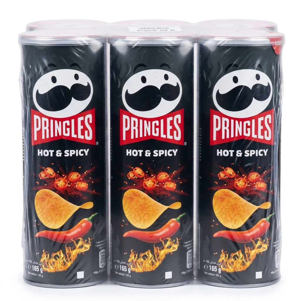 Pringles Hot & Spicy Flavour - Potato Chips - 165gm