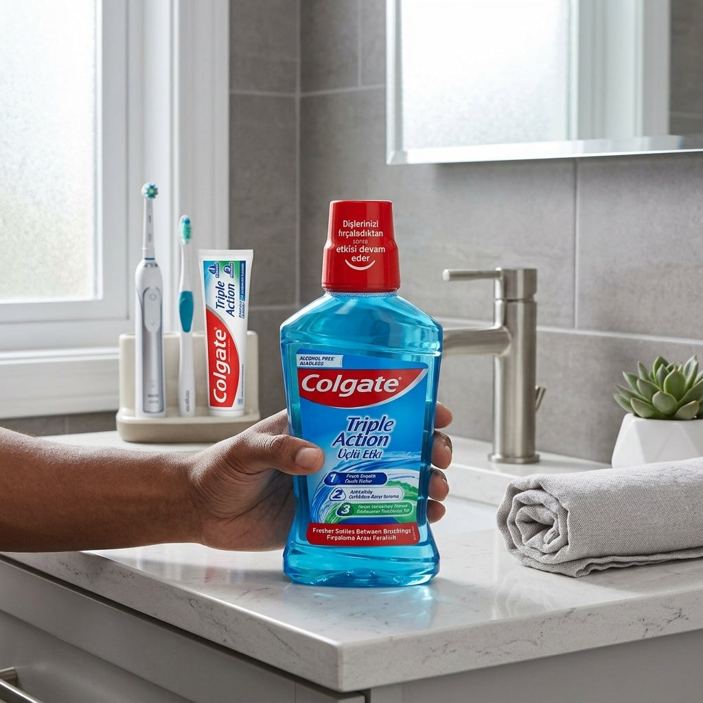 Colgate Triple Action Alcohol-Free Mouthwash, 500 ml