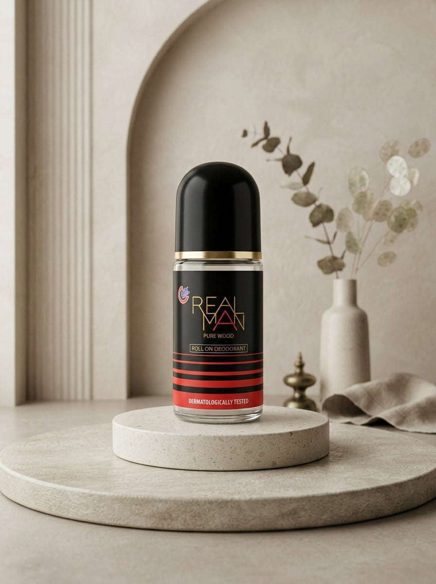 Real Man Pure Wood Roll-On Deodorant 50 ml