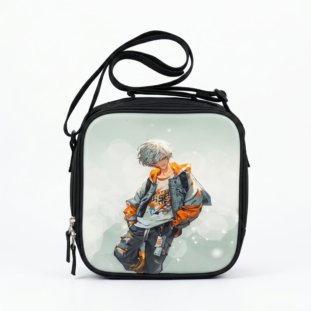 Kanari 3-Piece Anime Trolley School Bag Set – 16 Inch Trolley Backpack + Lunch Bag + Pencil Pouch