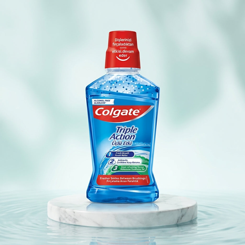 Colgate Triple Action Alcohol-Free Mouthwash, 500 ml