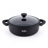 Julia Shallow Casserole 28cm - Onxy Black - Durable Die-Cast Aluminum - Non-Stick