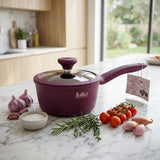 Julia Saucepan With Lid 16cm - Velvet Berry - Durable Die-Cast Aluminum - Non-Stick