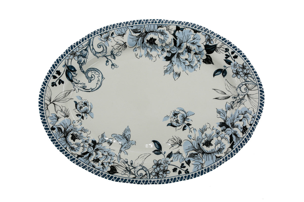 AKDC-Legend Oval Platter 14 inch Blue