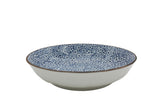 AKDC-Ceramic Soup Bowl 20Cm Blue Floral