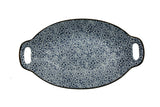 AKDC-Ceramic Oval Bowl Floral With Handle
