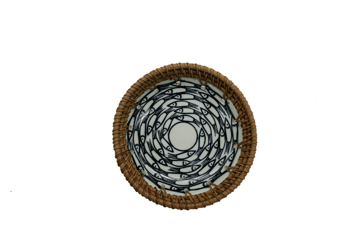 AKDC-Ceramic Rattan Dish 15Cm Small RT004