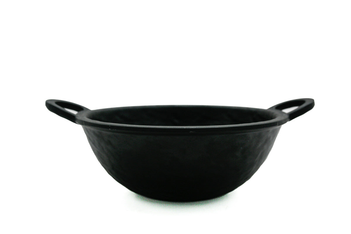 AKDC-Melamine Deep Kadai 8 Inch Blk Mat Hw01425 Hb17018